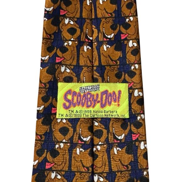 Cartoon Network Hanna Barbera Scooby Doo Faces Vintage Novelty 1999 Necktie - Picture 4 of 7